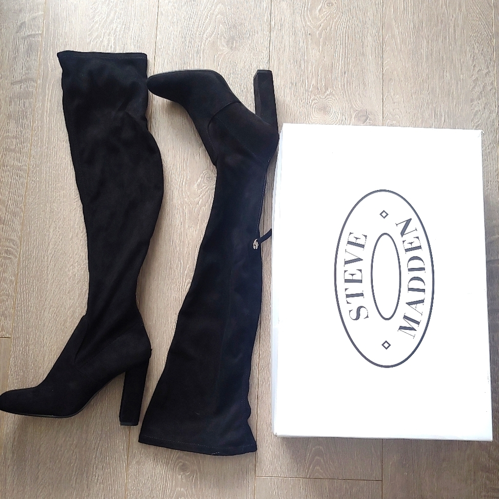 Steve Madden Emotions Black Boots